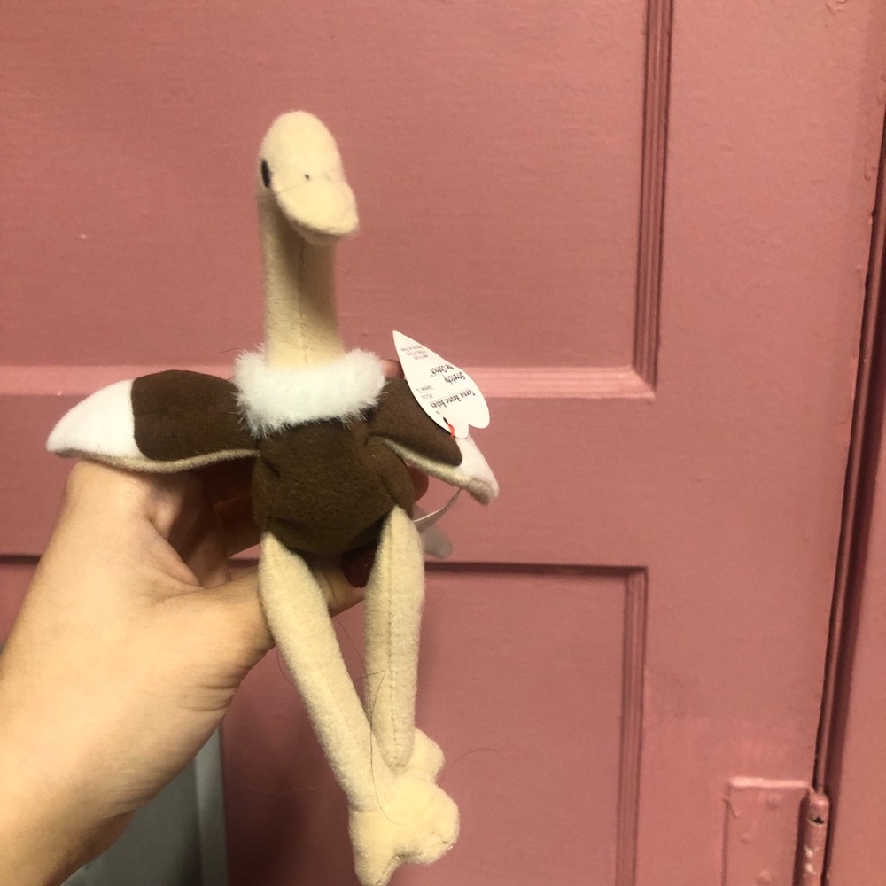 RARE teenie beanie babies ostrich